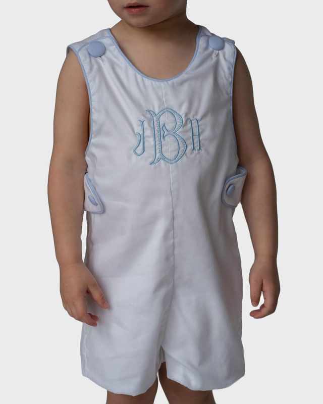 Solid Jon Jon - Monogram Option, Size 3 Months-