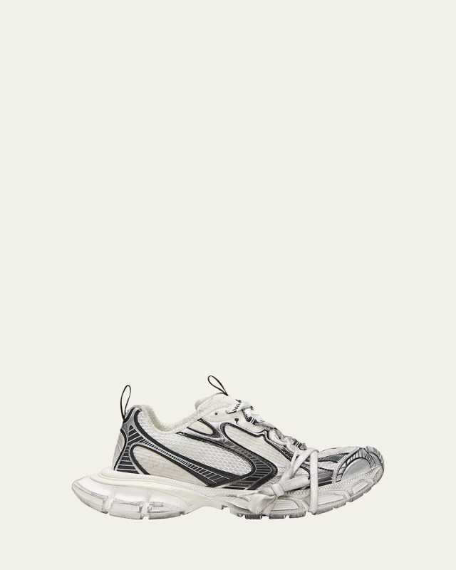 3XL Metallic Mesh Lace Trainer Sneakers