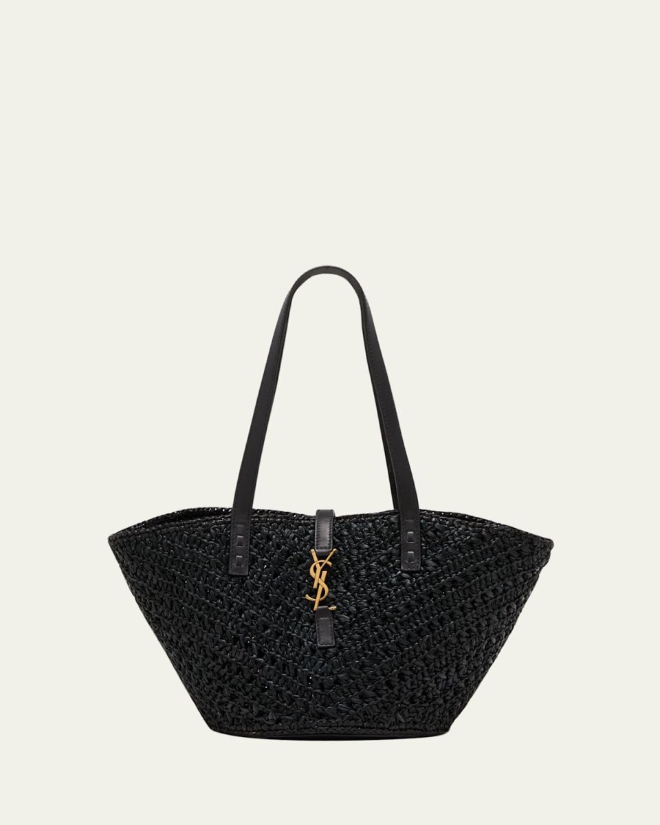 Panier Small YSL Tote Bag in Raffia