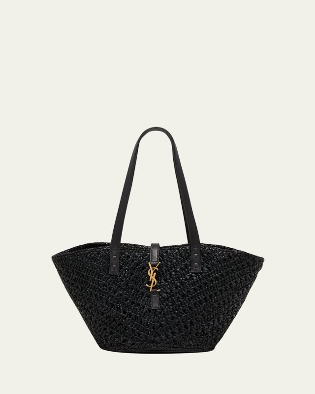 Panier Small YSL Tote Bag in Raffia