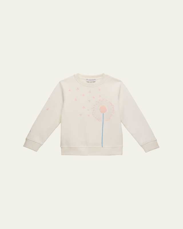 Girl's Dandelion Embroidered Sweatshirt, Size 3-12