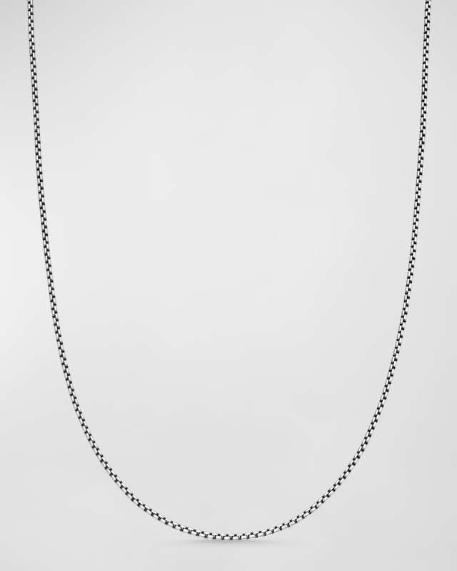 Box Chain Necklace with Gold, 18"L