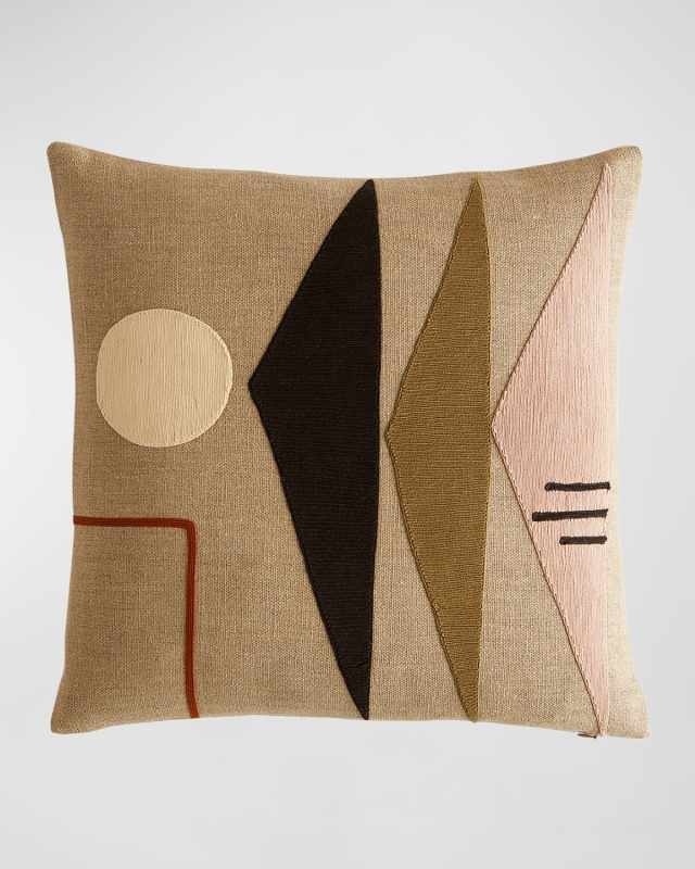 Monterey Triangles Pillow, 20" Square