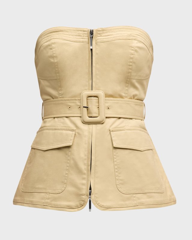 Elettra Twill Belted Utility Bustier