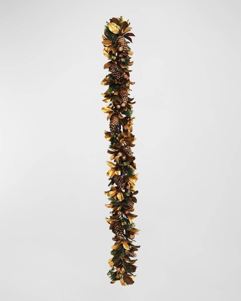 108" Deluxe Golden Holiday Garland