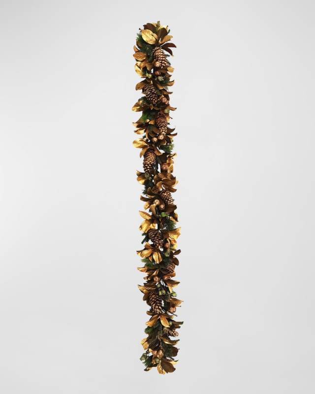 108" Deluxe Golden Holiday Garland