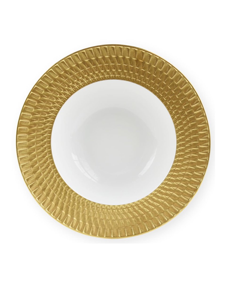 Twist Gold Rim Soup Plate