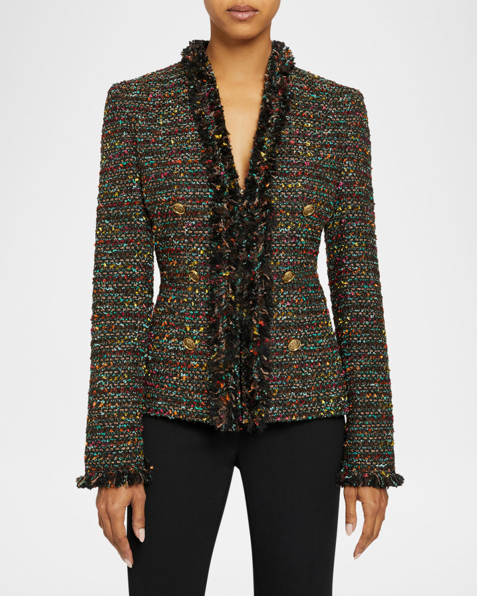 Rita Fringe-Trim Tweed Jacket