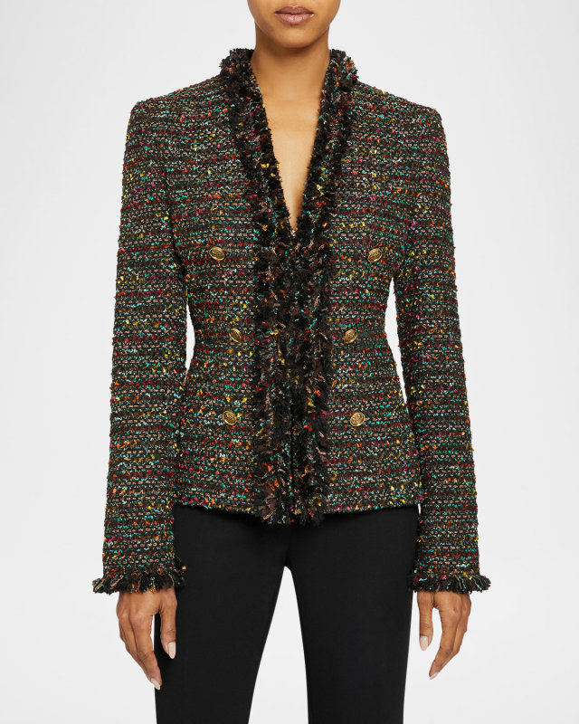 Rita Fringe-Trim Tweed Jacket