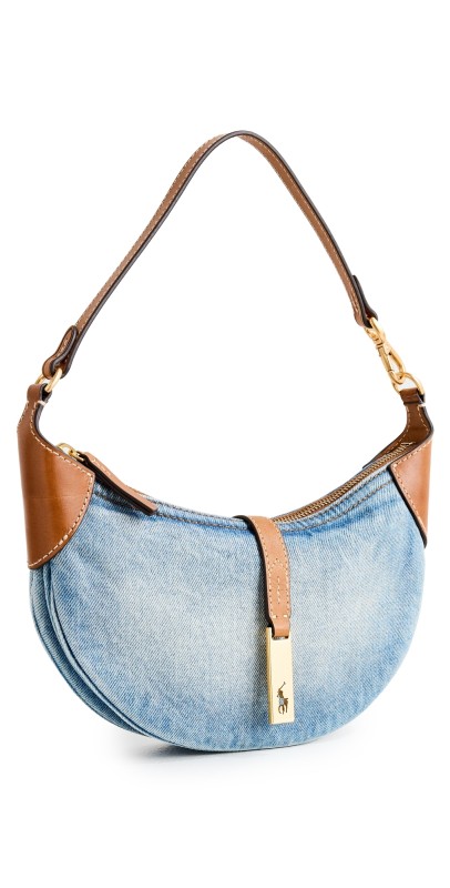 Polo Ralph Lauren Denim Shoulder Bag Light Wash