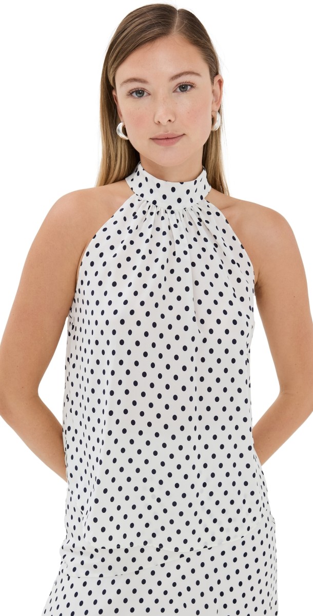 Veronica Beard Kovi Top Ecru/Navy