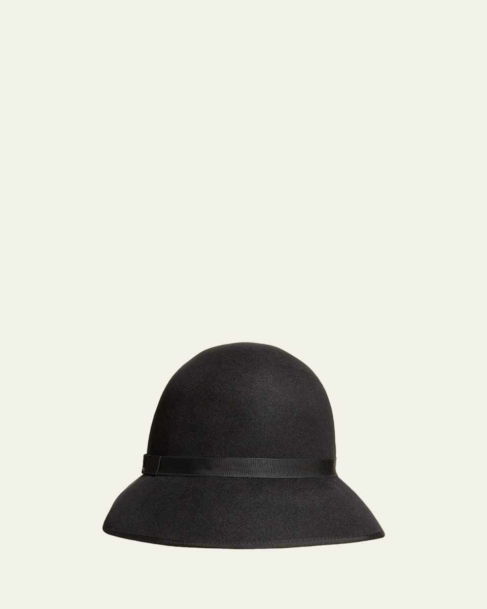 Wool-Blend Felt Cloche Hat