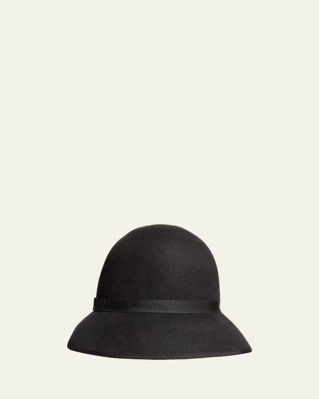 Wool-Blend Felt Cloche Hat