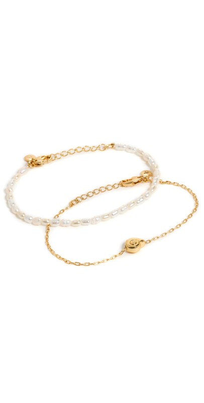 Madewell Nautilus Bracelet Set of 2 Pale Gold