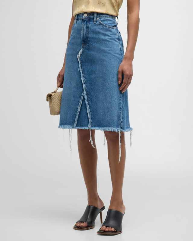 Deconstructed Denim Skirt