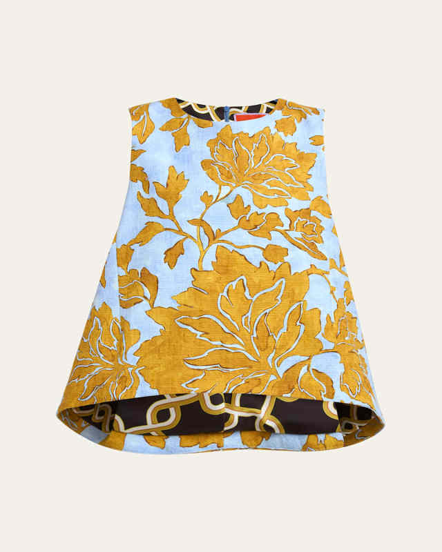 La Scala Tangle Asymmetric Cotton Top
