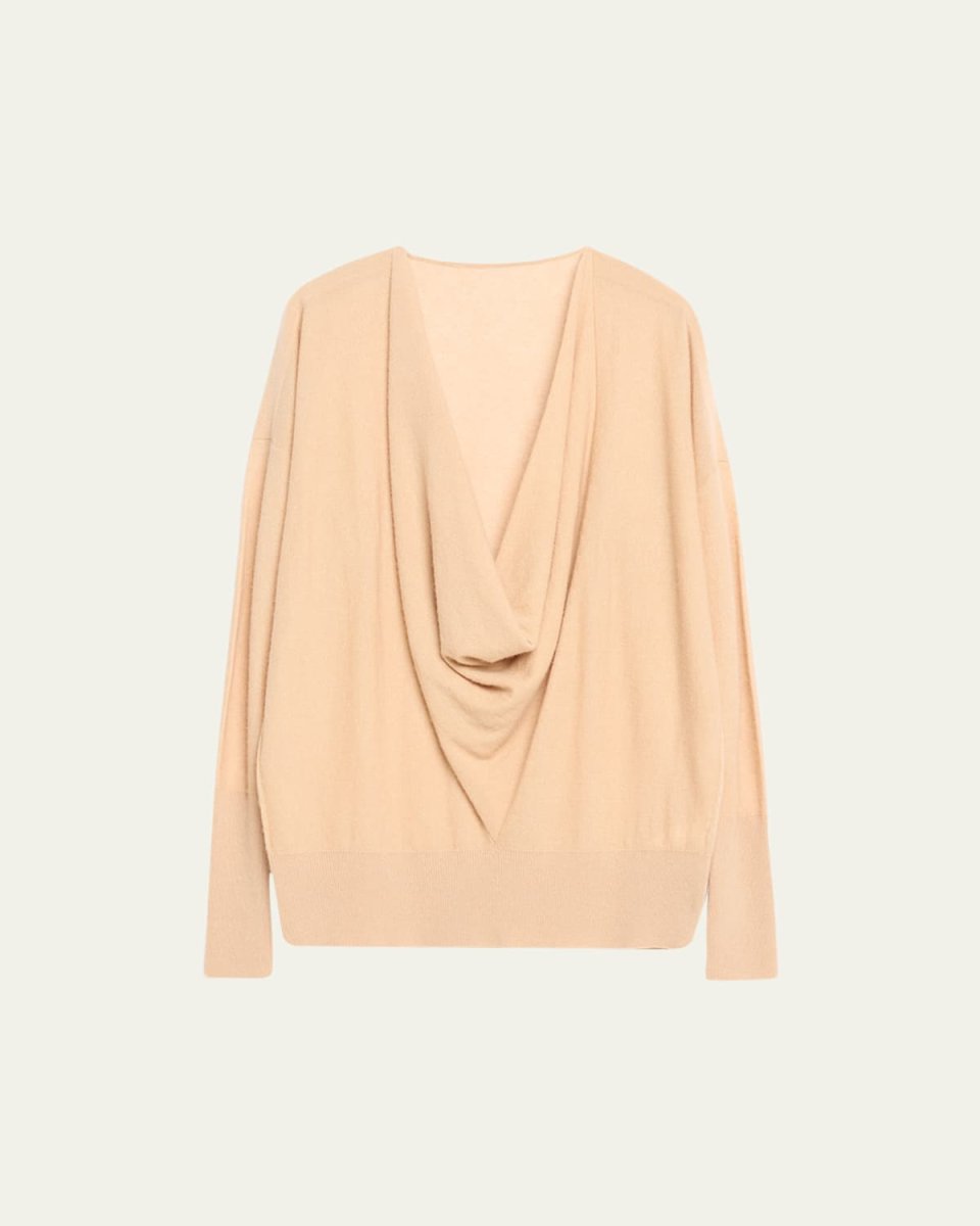 Cowl-Neck Cashmere Sweater