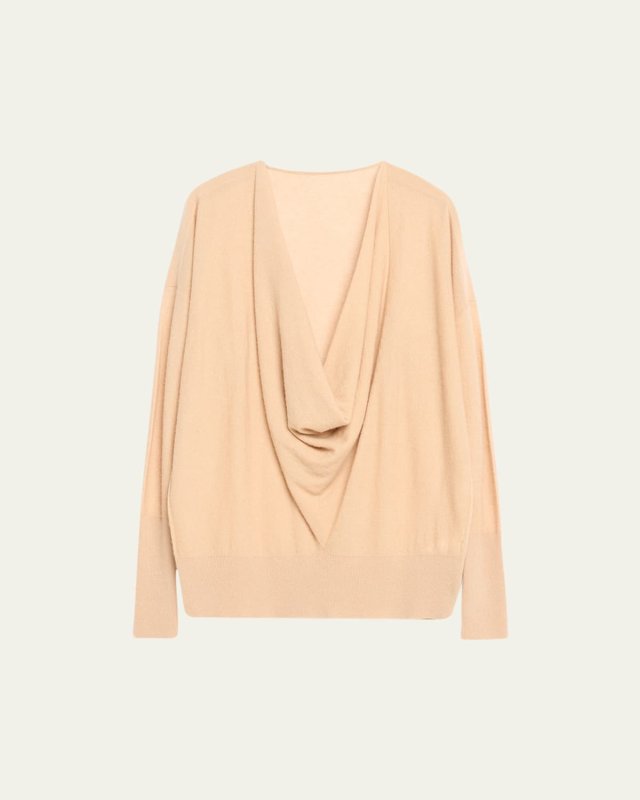 Cowl-Neck Cashmere Sweater