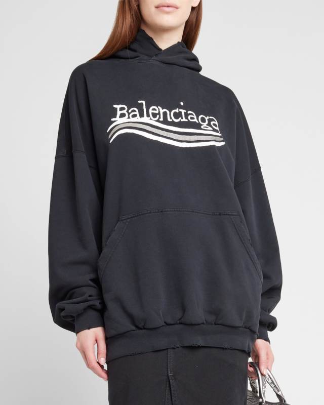 Hand-Drawn Political Campaign Oversized Hoodie