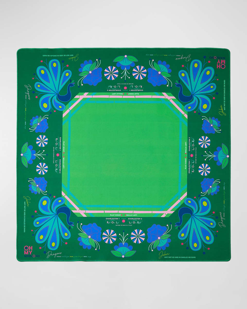 Birdie Green Neoprene Mahjong Mat