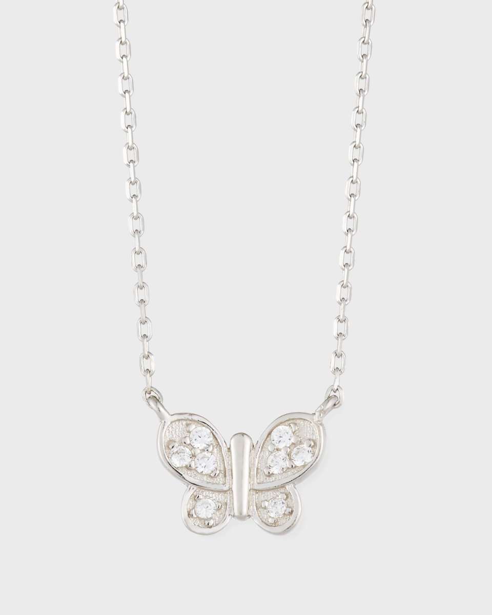 Girls' Sterling Silver Butterfly Necklace