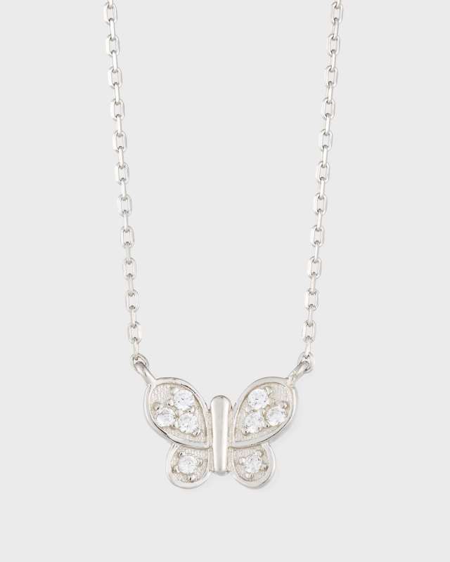 Girls' Sterling Silver Butterfly Necklace