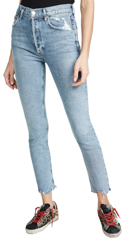 AGOLDE Nico High Rise Slim Fit Jeans Rooted