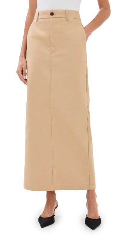 WARDROBE. NYC Drill Column Skirt Black