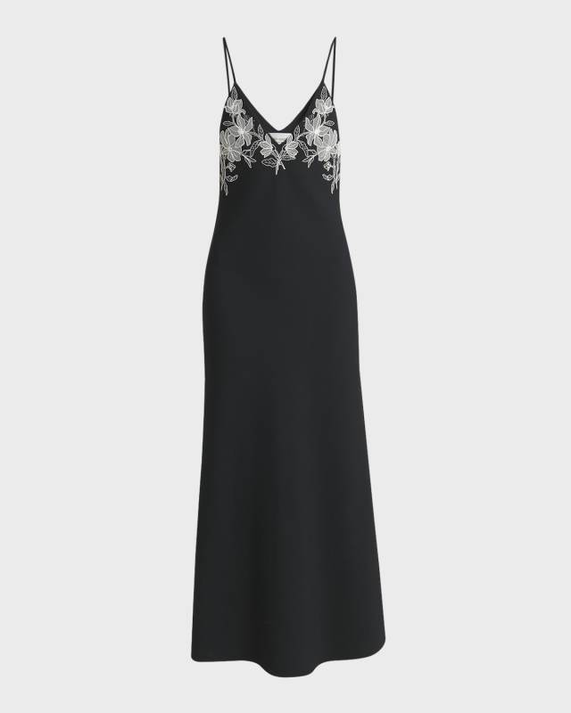 Journey Sleeveless Embroidered Maxi Dress