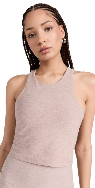 Beyond Yoga Spacedye Focus Cropped Tank Chai
