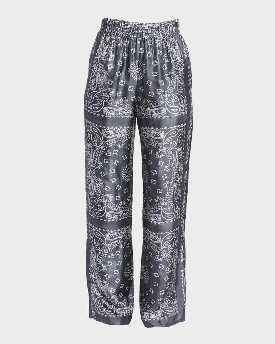 Bandana-Print Pull-On Jogging Pants