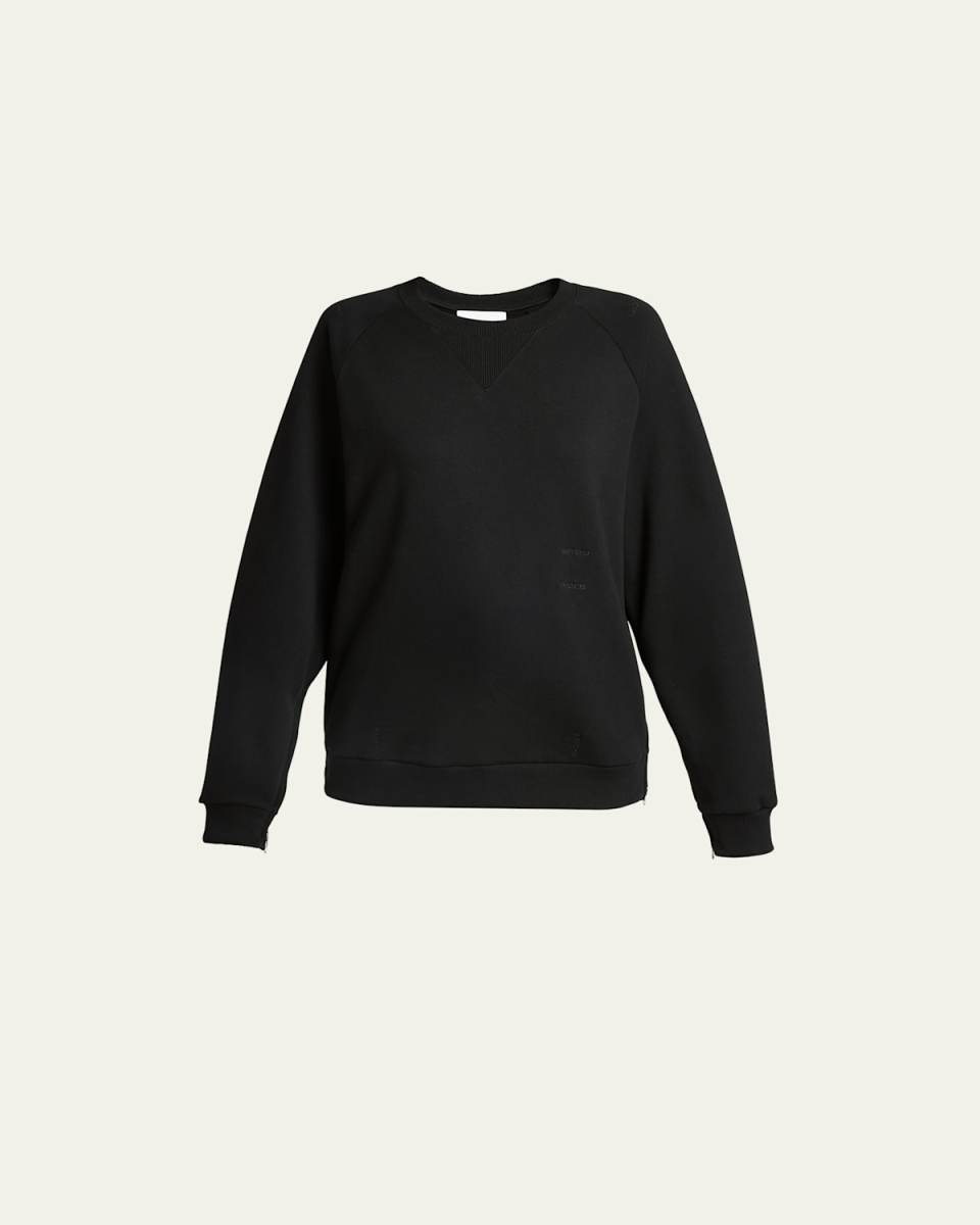 Zipper Cotton Sweatshirt