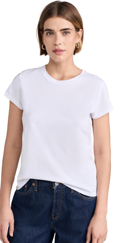 Goldie Organic Short Sleeve Classic Crew Tee White