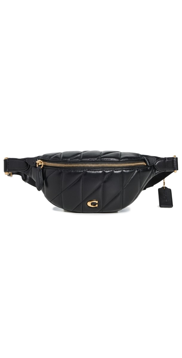 Coach Quilted Pillow Leather Essential Belt Bag B4/Black