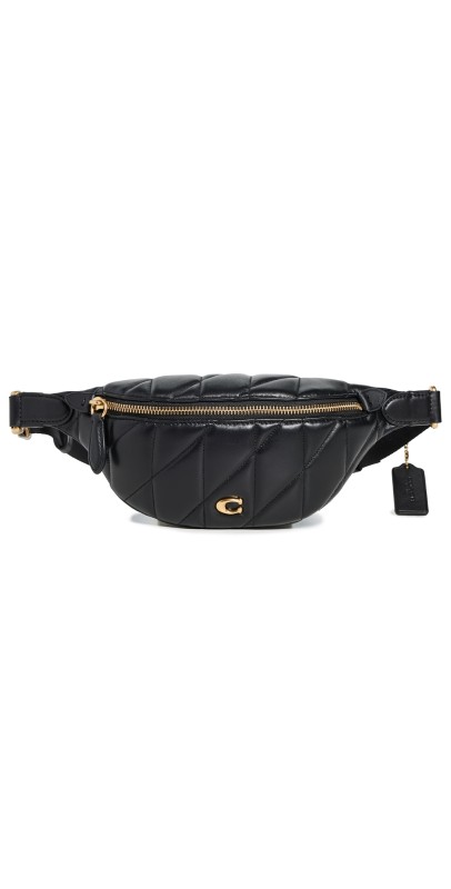 Coach Quilted Pillow Leather Essential Belt Bag B4/Black