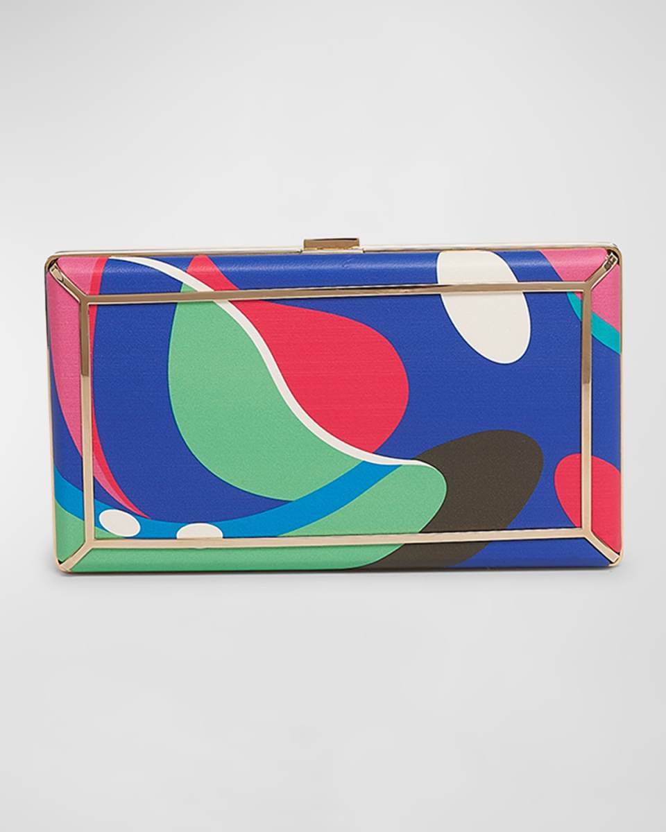 Callas Printed Leather Clutch Bag