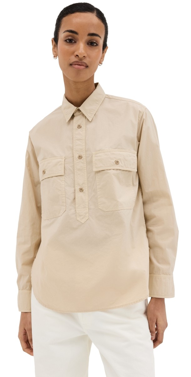 Nili Lotan Shae Shirt Sandstone