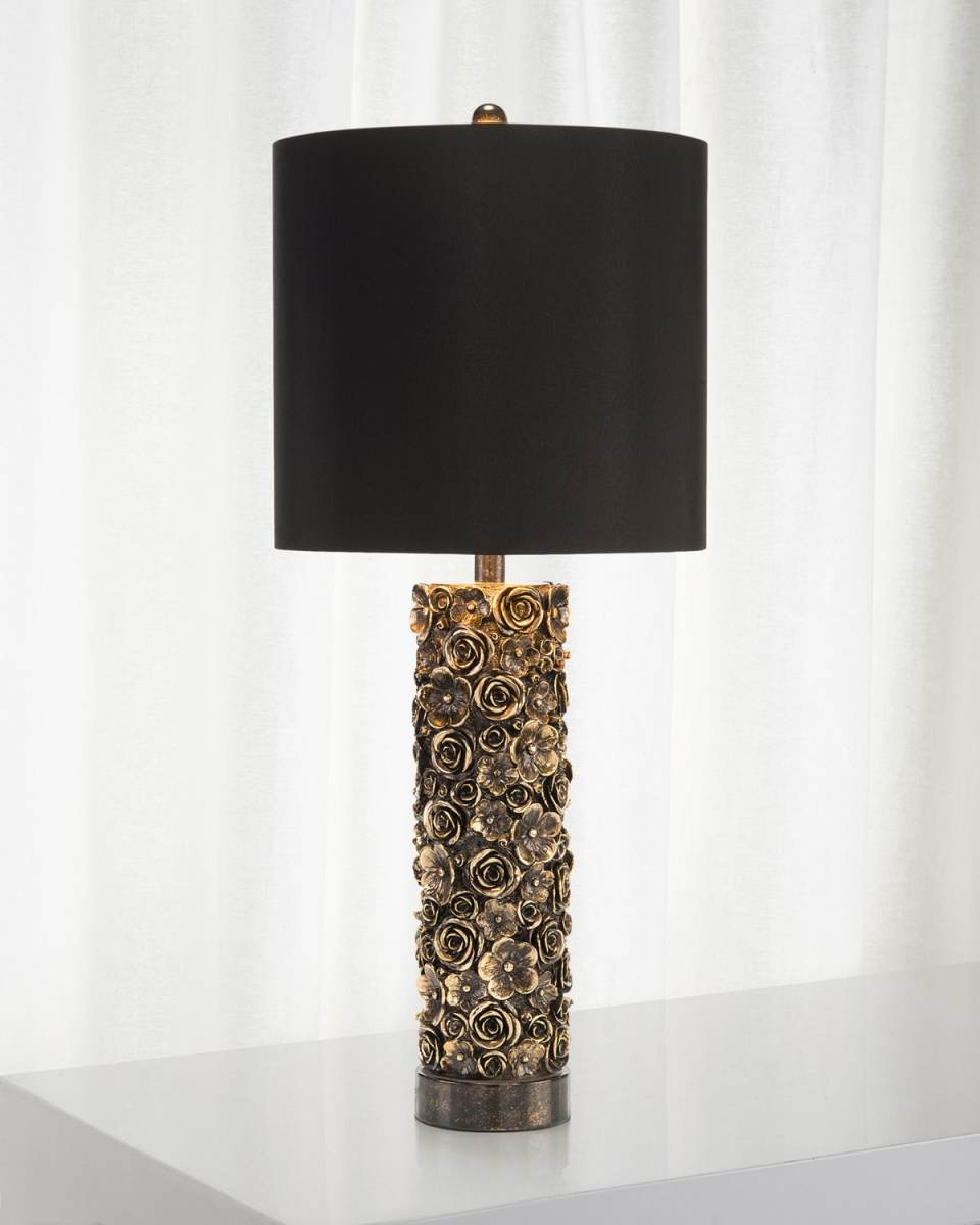 Distressed Bloom Table Lamp