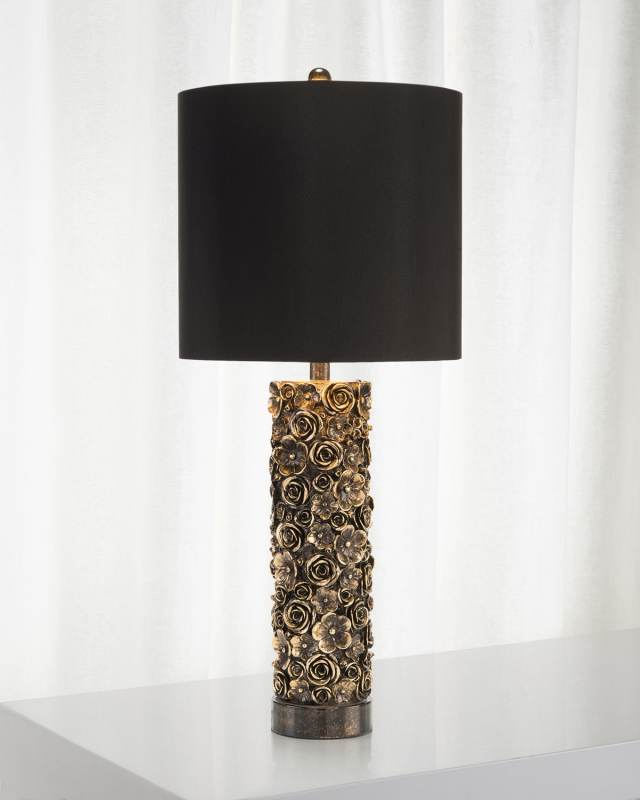 Distressed Bloom Table Lamp