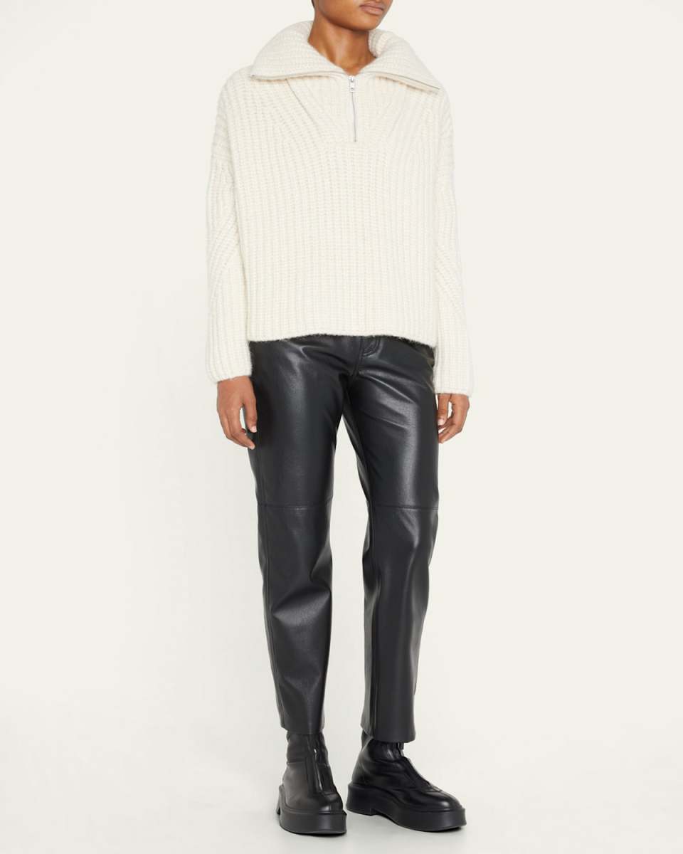 Hannah Half-Zip Ribbed Sweater