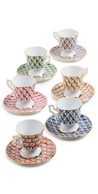 La Double J Espresso Cup Set of 6 Cubi Mix