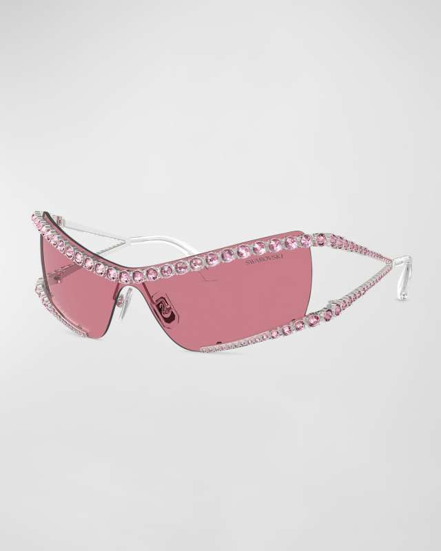 Crystal Metal Wrap Sunglasses