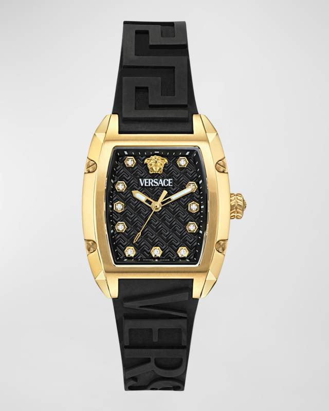 36mm Dominus Watch with Silicone Strap, Black