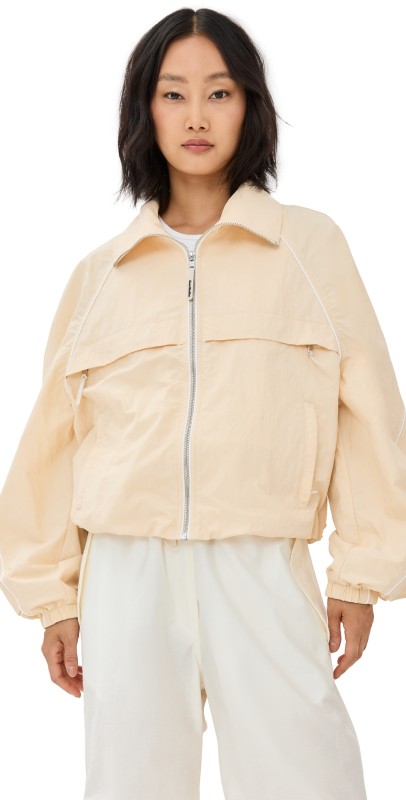 Acne Studios Odill Peach Nylon Shell Jacket Warm White
