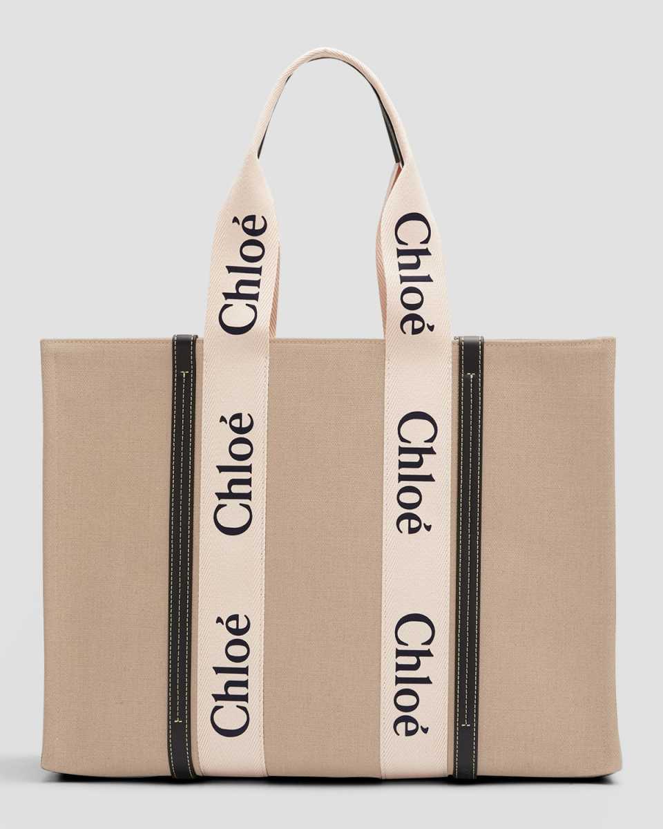Woody Large Tote Bag in Linen
