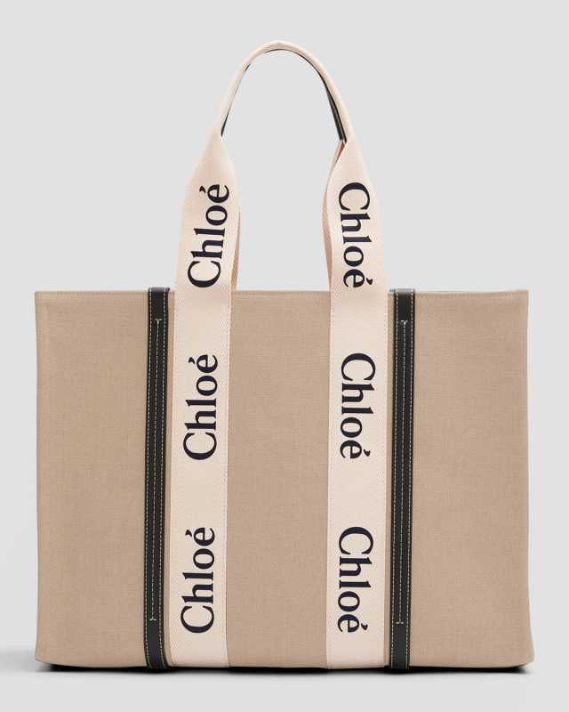 Woody Large Tote Bag in Linen