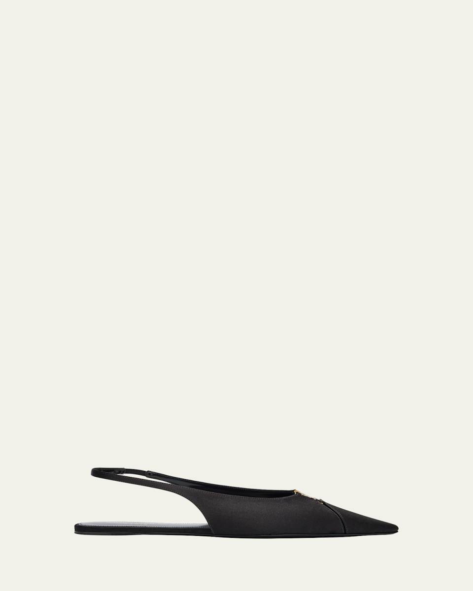 Babylone Satin Slingback Ballerina Flats