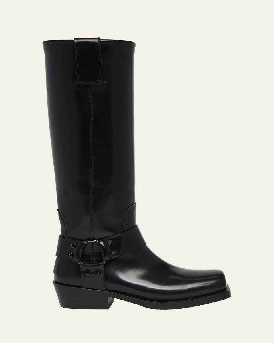 Rockstud Harness Biker Boots