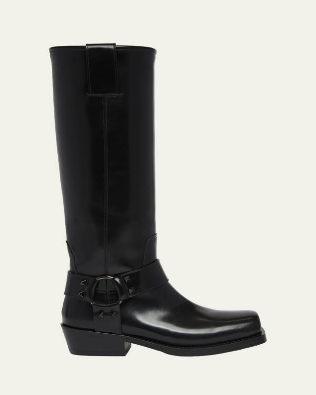 Rockstud Harness Biker Boots