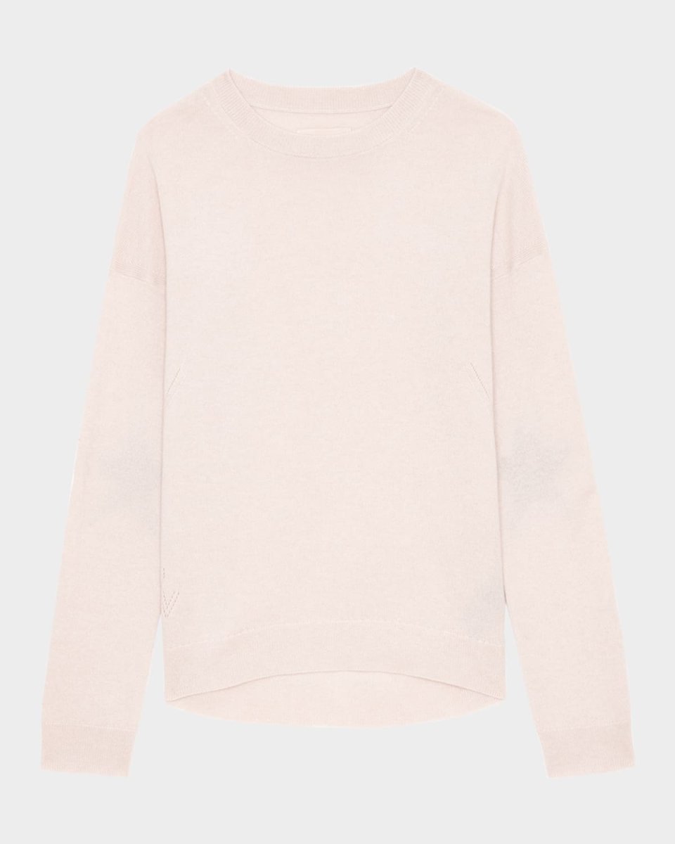 Cici Elbow-Patch Cashmere Sweater